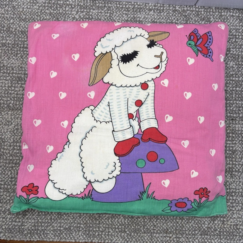 VTG Lambchop Pillow Hand Sewn Soft Bedding Accessory‎ Rare Find